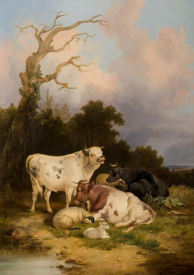 Rinder und Schafe von Thomas Sidney Cooper